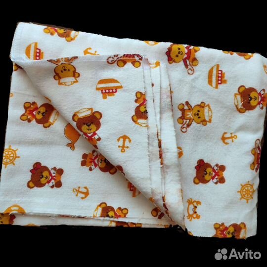 Пеленка текстильная 90 х 120см Фланель 2 шт