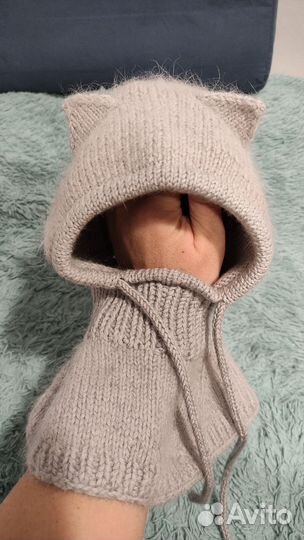 Шапка-шлем детская ручной работы новая