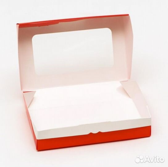 Контейнер на вынос, красный, 20 х 12 х 4 см