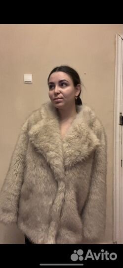 Искусственная шуба белая