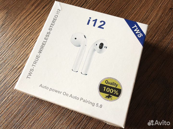 Беспроводные наушники TWS i12 AirPods iOS, Android