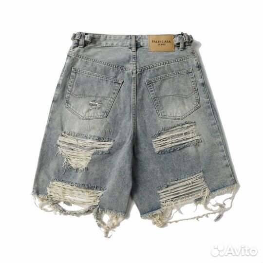 Шорты Balenciaga Distressed Denim