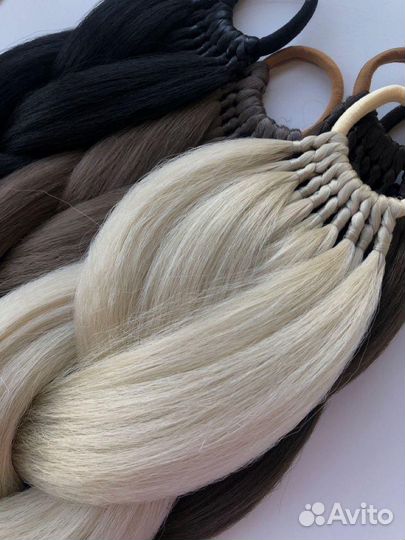 Хвост накладной шиньон на резинке лучшего качества