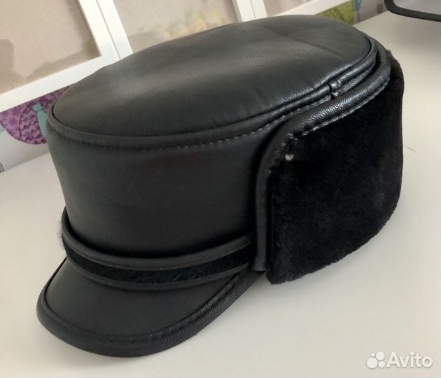 Мужская кепка зимняя р.58 (натуральная кожа и нату