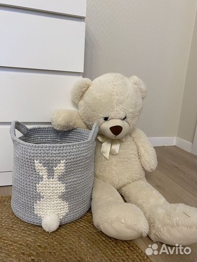 Корзина из трикотажной пряжи детская