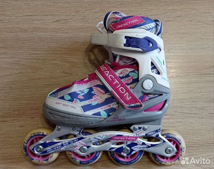 Коньки роликовые Reaction Rainbow girl