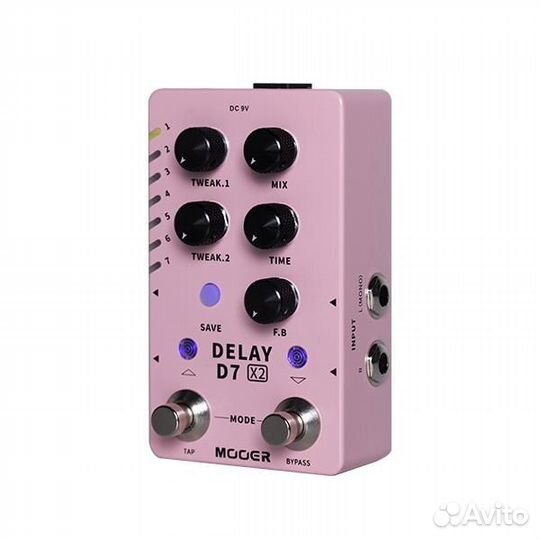 Педаль эффектов Mooer D7 Delay X2