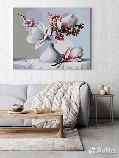 Интерьерная картина Букет с магнолией