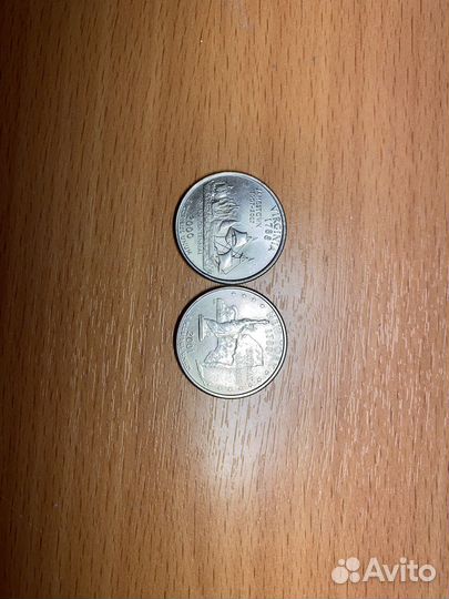 Монеты США 1/4 доллара (квотер, 25 центов)