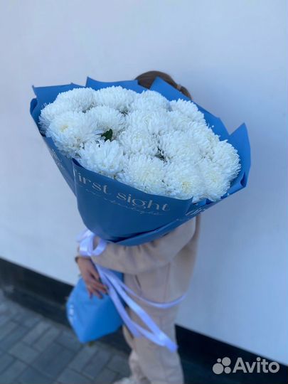 Букет гигант из одноголовой хризантемы