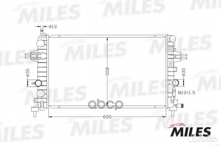 Радиатор opel astra H 1.6/1.8 04- acrm031 Miles