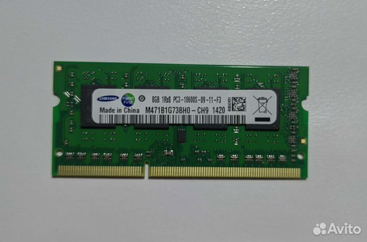 Оперативная память Samsung 8GB 1Rx8 PC3-10600S