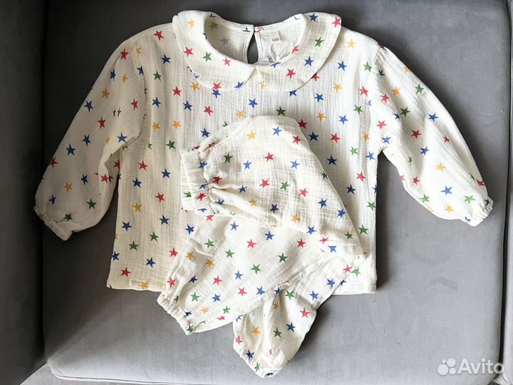 Летний Костюм из муслина для девочки