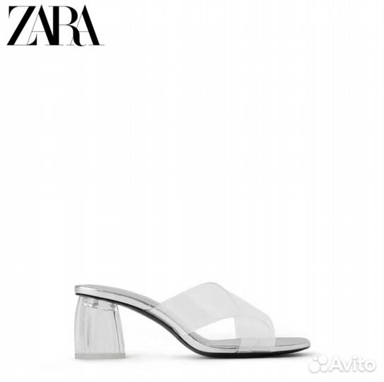 Прозрачные босоножки из винила Zara