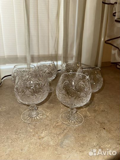 Роскошные хрустальные бокалы (6шт)