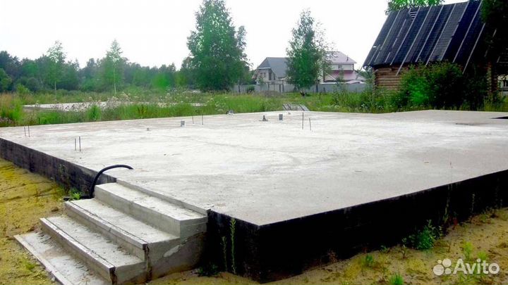 Фундамент железобетонная плита