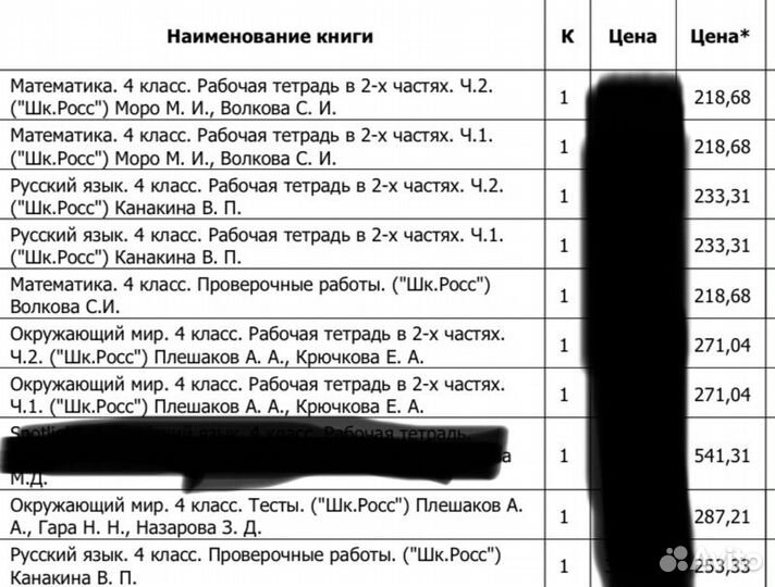 Рабочие тетради для 4 класса