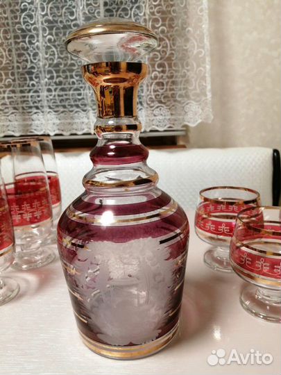 Сервиз Чешское стекло 1978г. Винтаж СССР