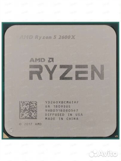 Процессор AMD Ryzen 5 2600x, 6 ядер, сокет am4