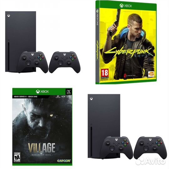 XboX Series X 2 джойстика, 22 игры. На гарантии