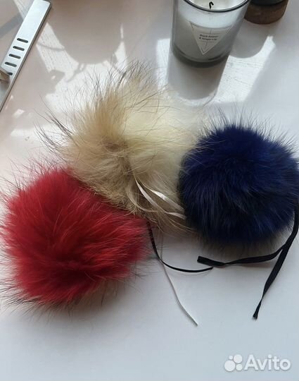 Помпон из натурального меха