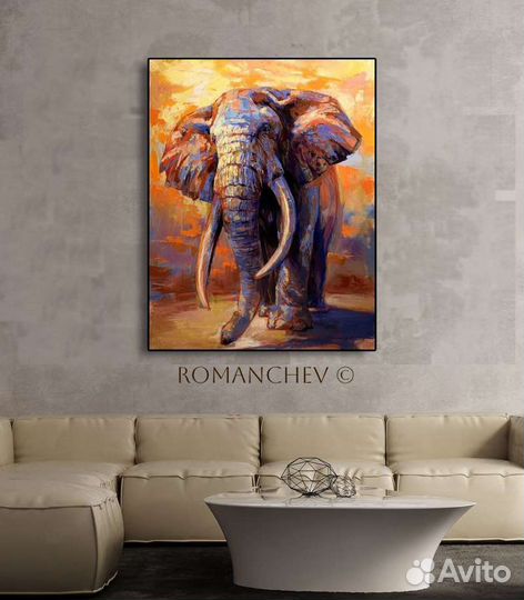 Картина слоны