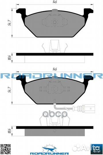 Колодки тормозные VW golf VI (5K) 08- передн. R