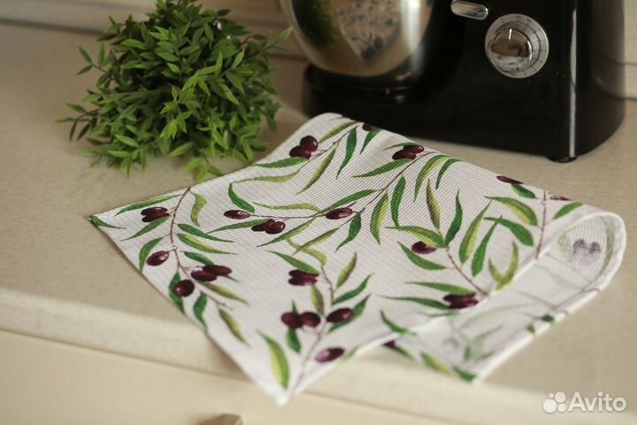 Набор вафельных полотенец с принтом