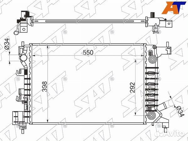Радиатор chevrolet aveo 11, chevrolet cobalt 13