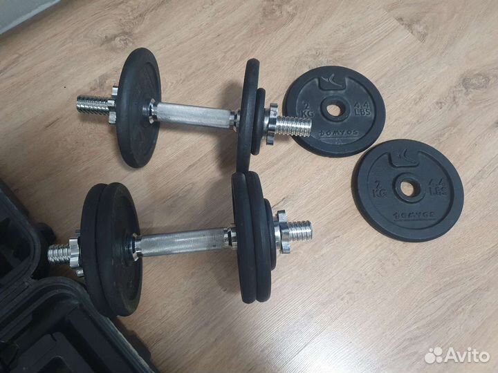 Скамья со штангой и блинами в кейсе + турник
