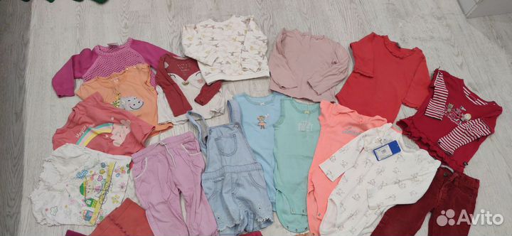Вещи для девочки пакетом 80-98 20 шт