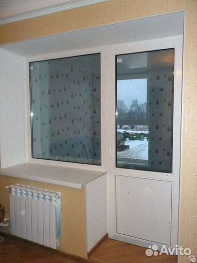 Балконный блок с дверью