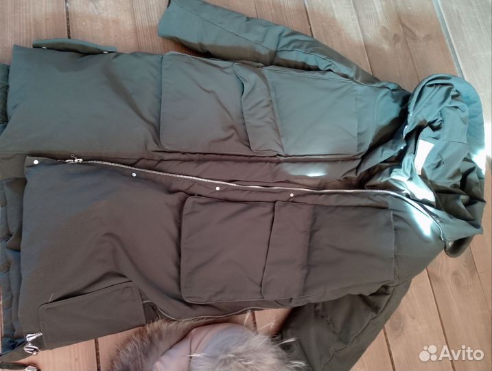 Парка женская с натуральным мехом 46