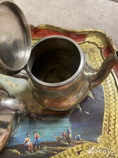 Чайник сахарница винтаж германия латунь