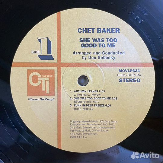 Виниловая пластинка Baker, Chet - She Was Too Good