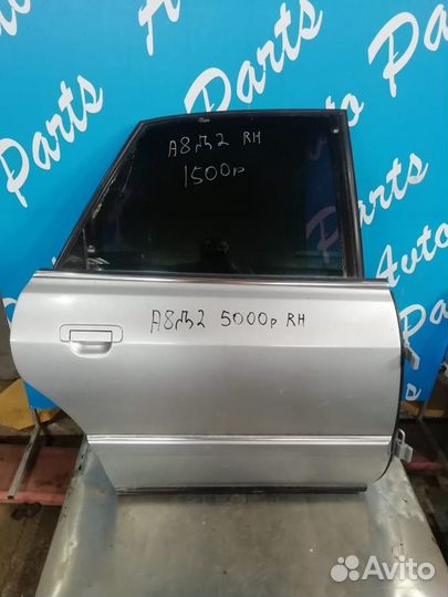 Ауди А8 Д2 дверь задняя правая серебристая