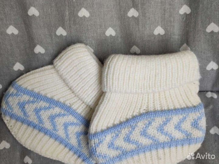 Шапочка и варежки на флисе Reima, пинетки