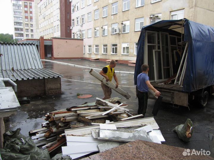 Вывоз мусора контейнером, ГАЗЕЛЬЮ, самосвалом