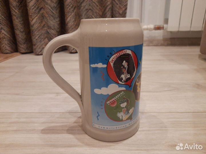 Пивная кружка Oktoberfest 1 литр, новая без крышки