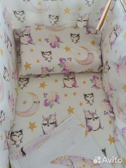 Бортик, комплект белья, наматрасник влагозащитный