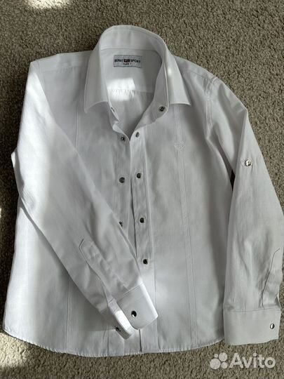 Рубашка школьная на мальчика 128