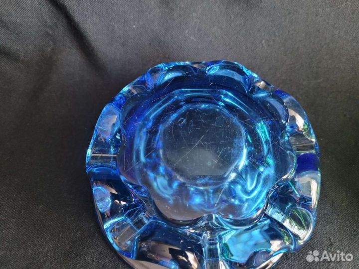 Конфетница, цветное стекло СССР