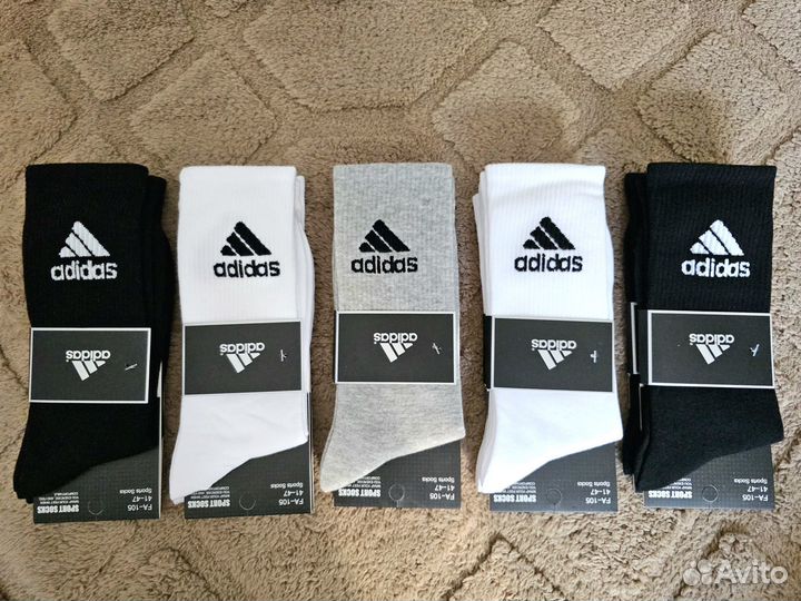 Adidas Носки мужские хлопок упаковка 10 пар +цвета