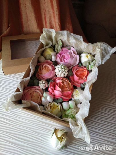 Десерт цветы из зефира