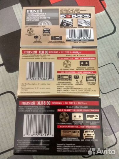 Винтажные запечатанные аудиокассеты Maxell, Basf