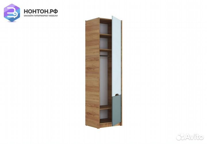 Шкаф однодверный Rich дуб крафт золотой / мята / с