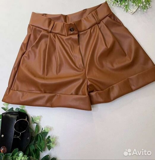 Шорты экокожа женские 46 р