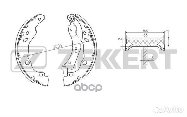 Колодки торм. бараб. задн. LADA Xray 16- Nissa
