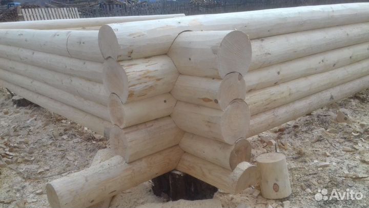 Срубы бань домов пристроев