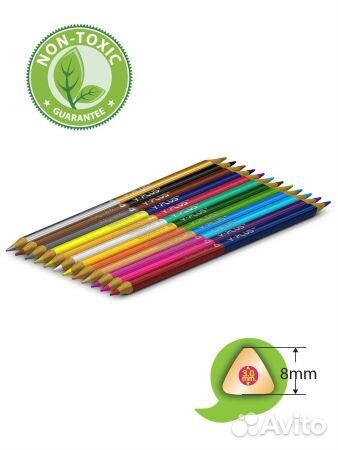 Цветные карандаши Y-Plus Raincox 12шт/24цв+точилка